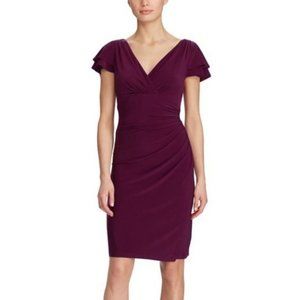 NWT  Lauren Ralph Lauren Ruby Flutter-Sleeve Dress Size 4